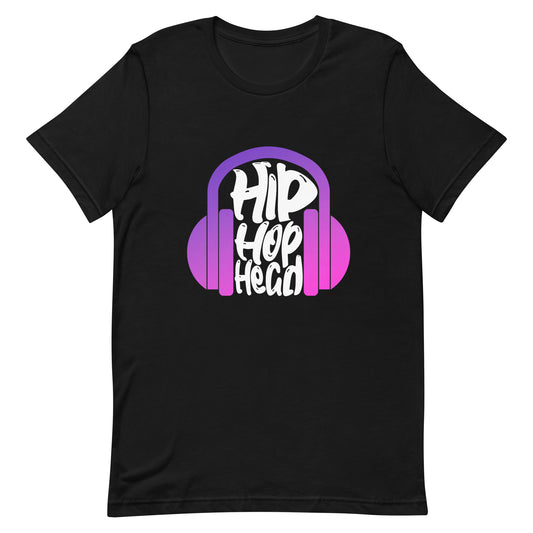 Hip Hop Head Shirt (Pink) Writing Black Shirt