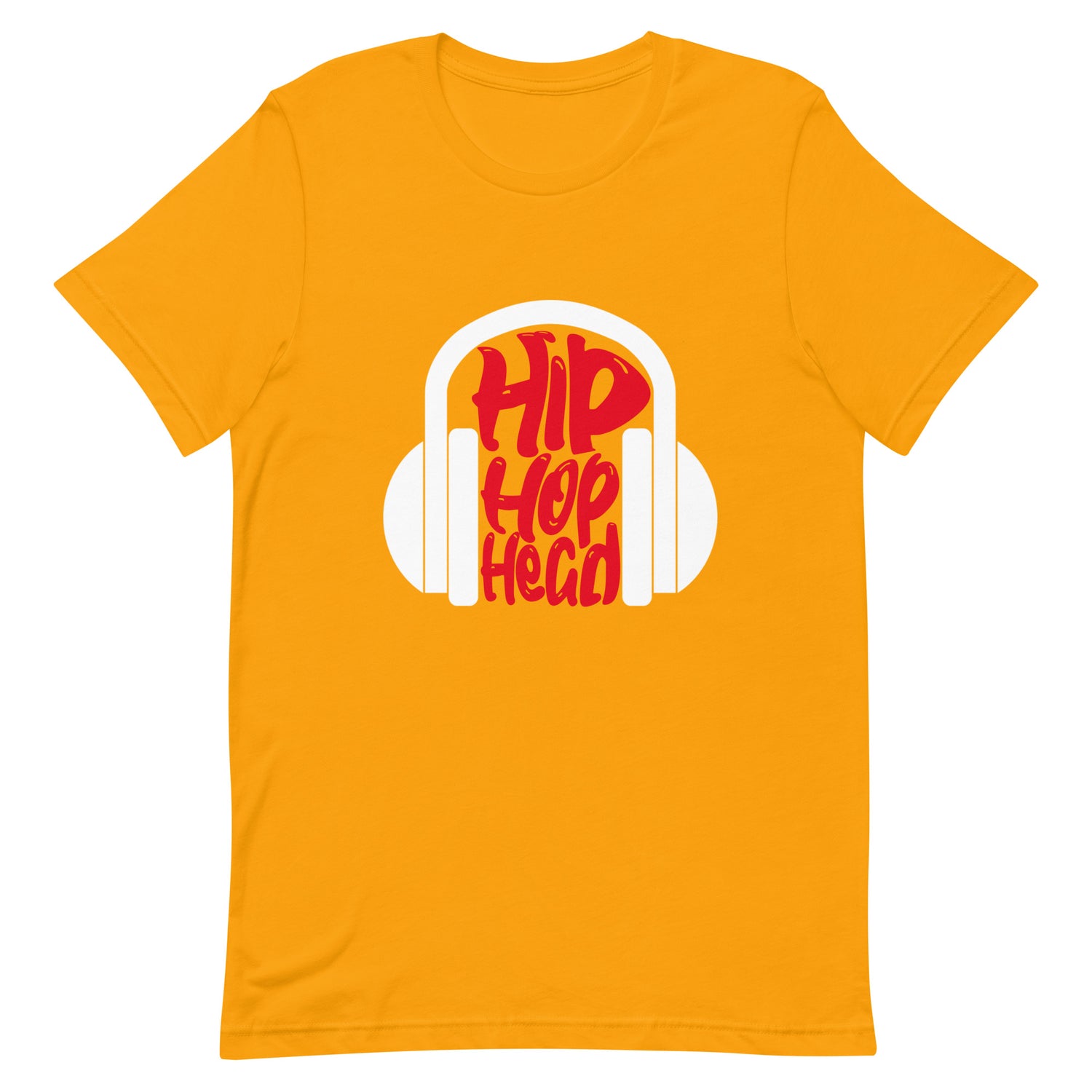 Hip Hop head gold shirt