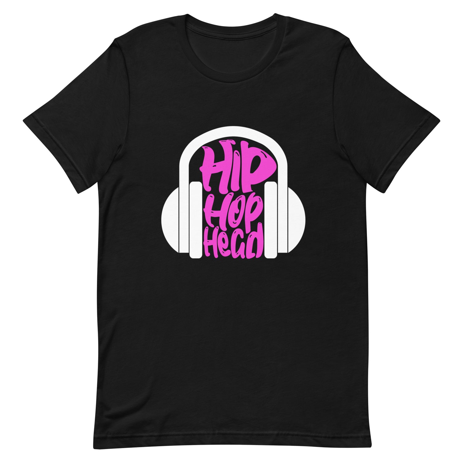 Hip Hop Head Black Shirt (Pink)