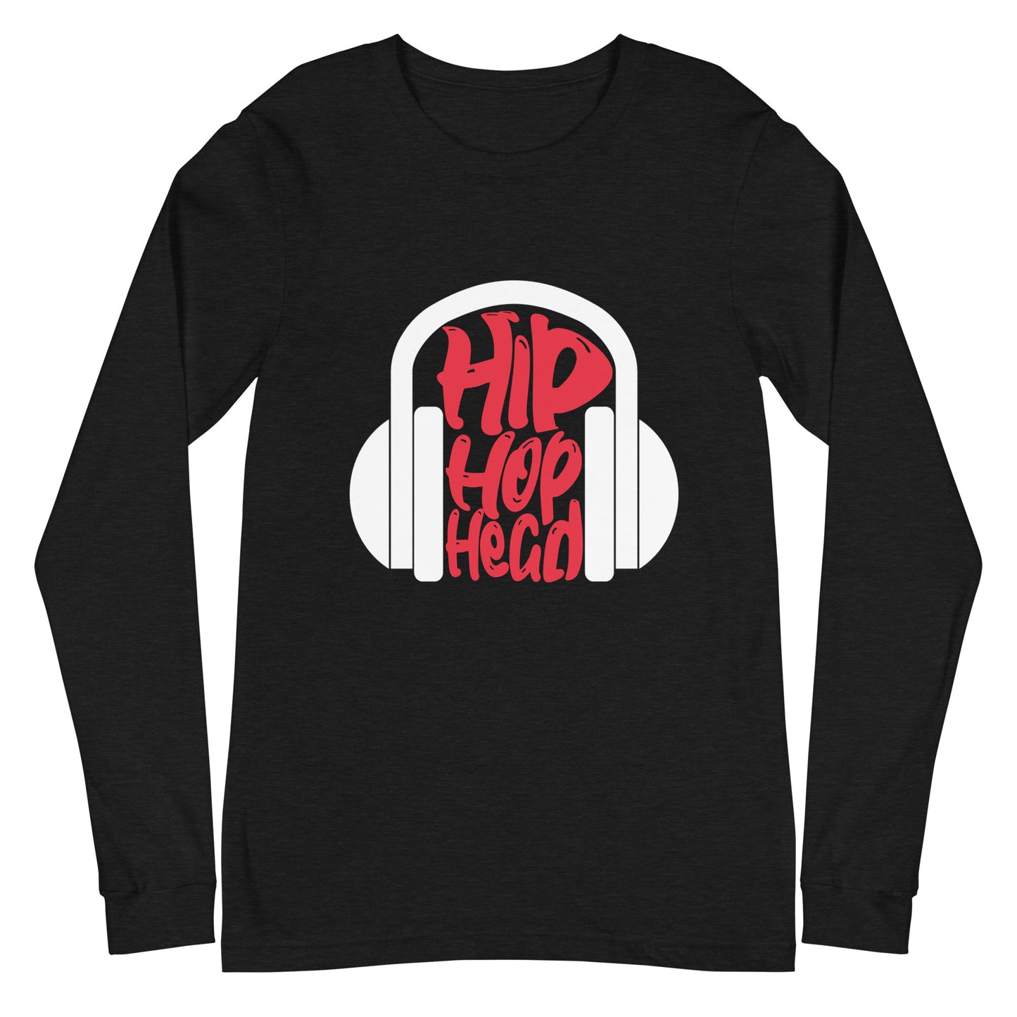 Hip Hop Head Long Sleeve Black Tee 