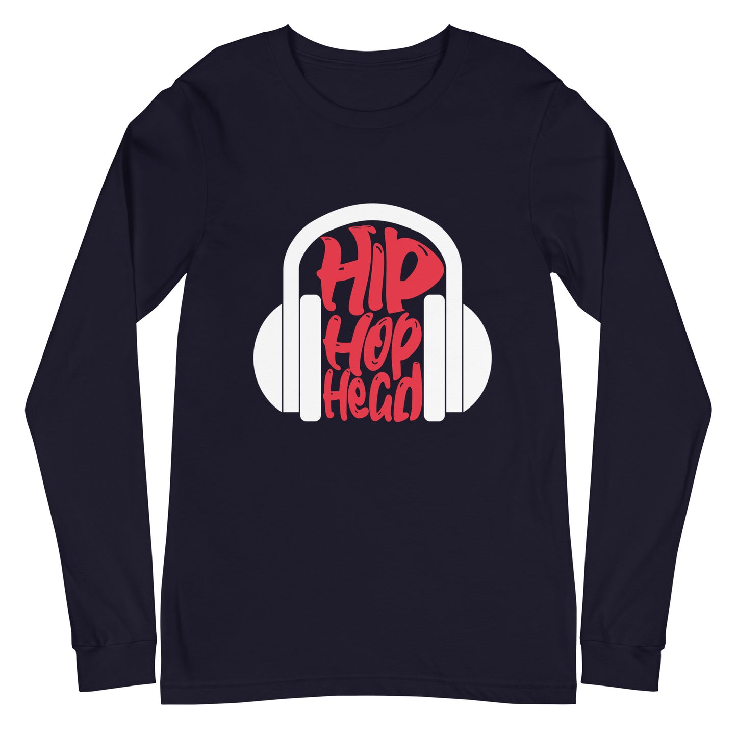 Hip Hop Head Long Sleeve Tee Dark Blue