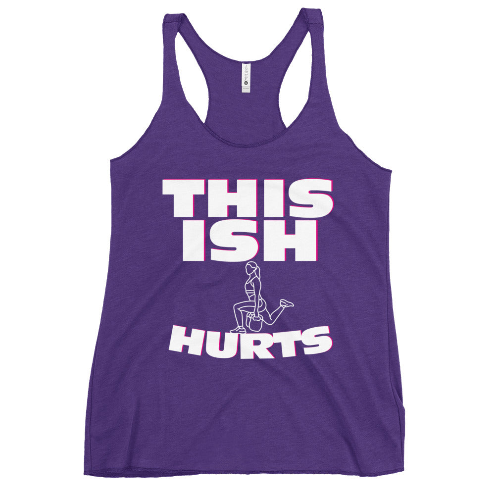 This ISH Hurts Women's Racerback Purple Rush Tan